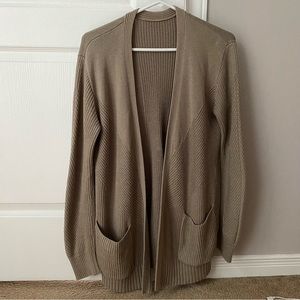 Lululemon taupe cotton cardigan